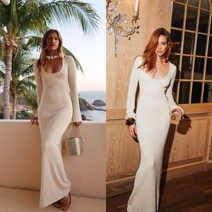 Asta Resort Ella Long Sleeve Dress in Snow Sequin